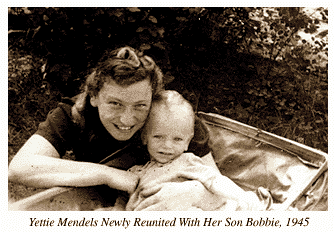 Photograph of Yettie Mendels and Her Son,1945