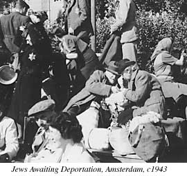 Photograph of Jews Awaiting Deportation, Amsterdam, c1943