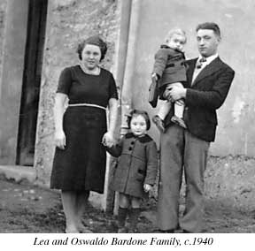 Photograph of Lea and Oswaldo Bardone with their children, c.1940