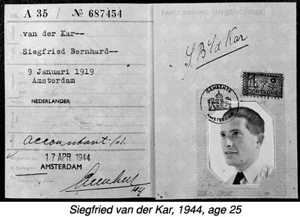 photo of Siegfried van der Kar 1944