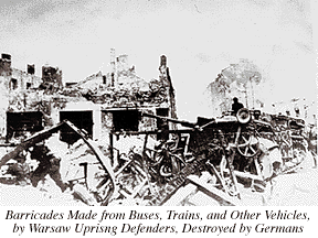 Photograph of Ruined Barricades of Warsaw Uprising