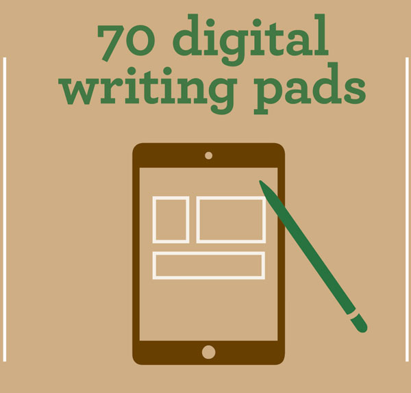 70 digital writing pads